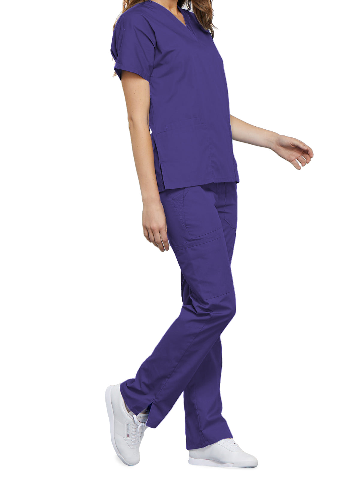 Women's 2-Pocket V-Neck Scrub Top - 4700 - Grape