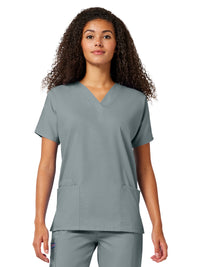 Women's 2-Pocket V-Neck Top - 4700 - Grey