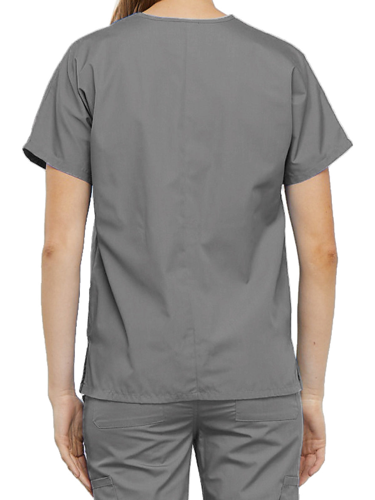 Women's 2-Pocket V-Neck Scrub Top - 4700 - Grey