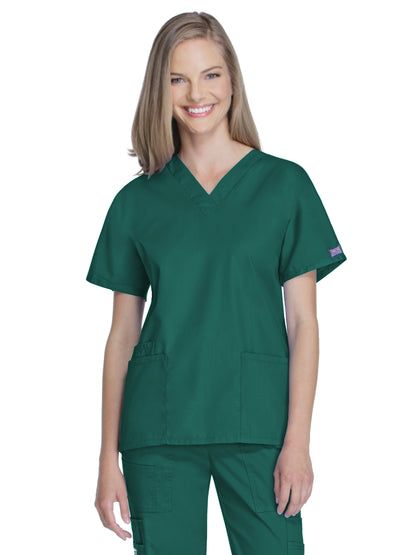 Women's 2-Pocket V-Neck Scrub Top - 4700 - Hunter