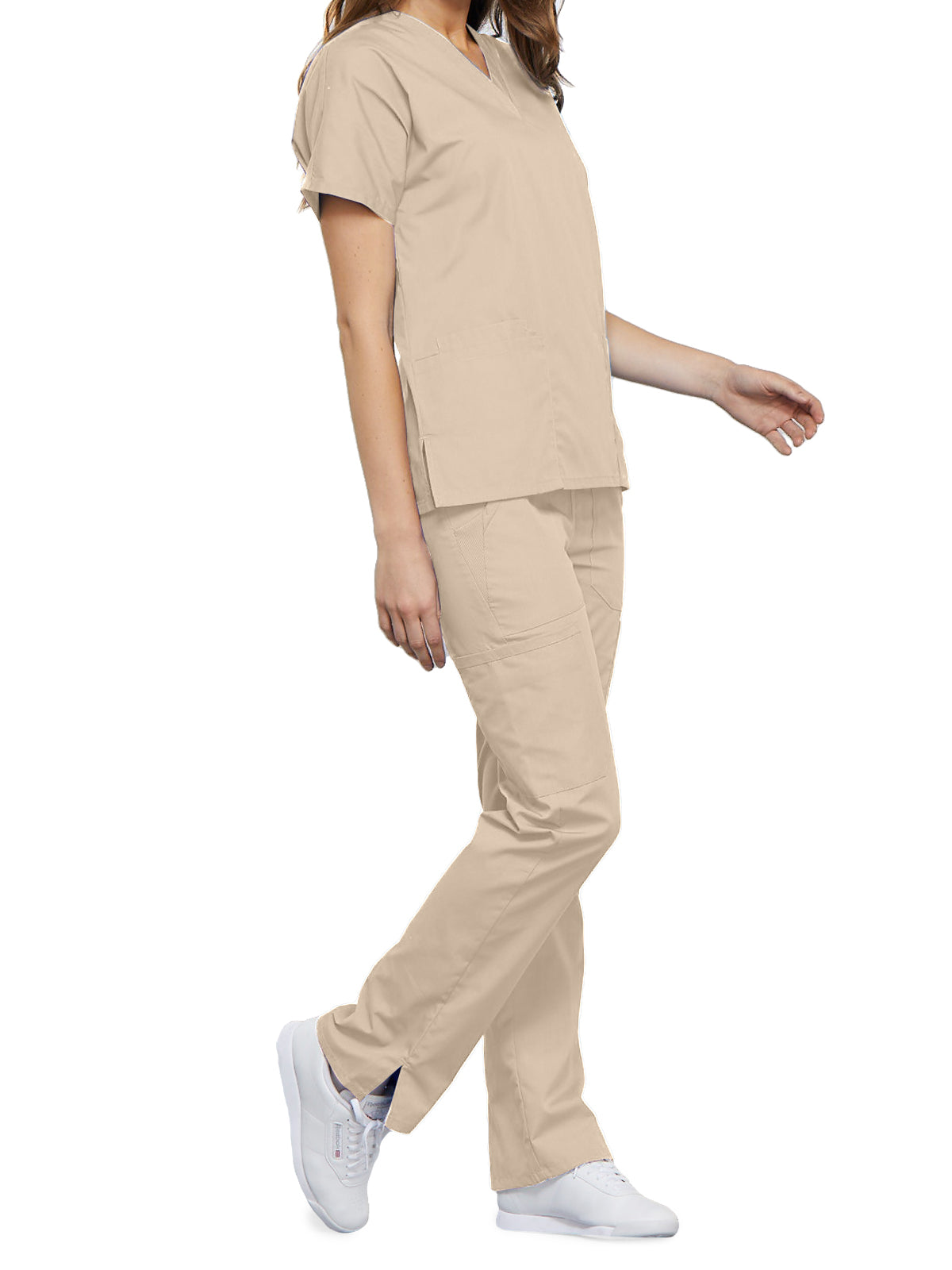 Women's 2-Pocket V-Neck Scrub Top - 4700 - Khaki