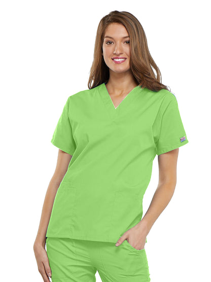 Women's 2-Pocket V-Neck Scrub Top - 4700 - Lime Green