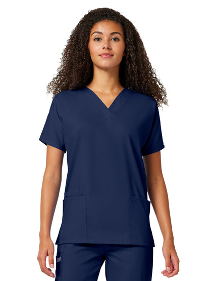 Women's 2-Pocket V-Neck Top - 4700 - Navy