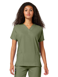Women's 2-Pocket V-Neck Top - 4700 - Olive
