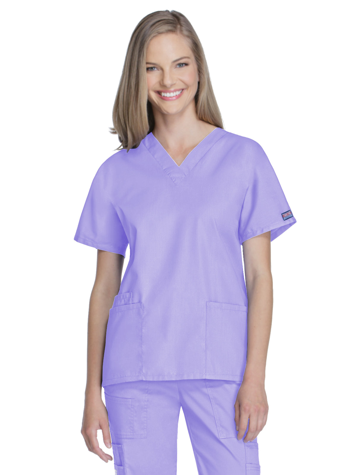 Women's 2-Pocket V-Neck Scrub Top - 4700 - Orchid