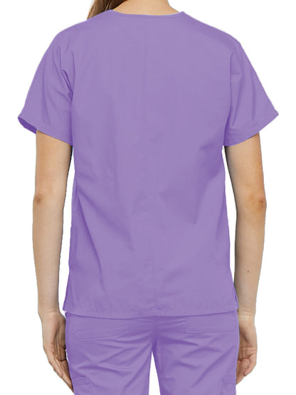 Women's 2-Pocket V-Neck Scrub Top - 4700 - Orchid