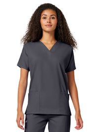 Women's 2-Pocket V-Neck Top - 4700 - Pewter