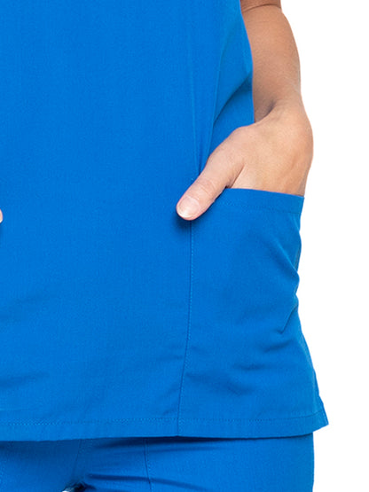 Women's 2-Pocket V-Neck Scrub Top - 4700 - Royal