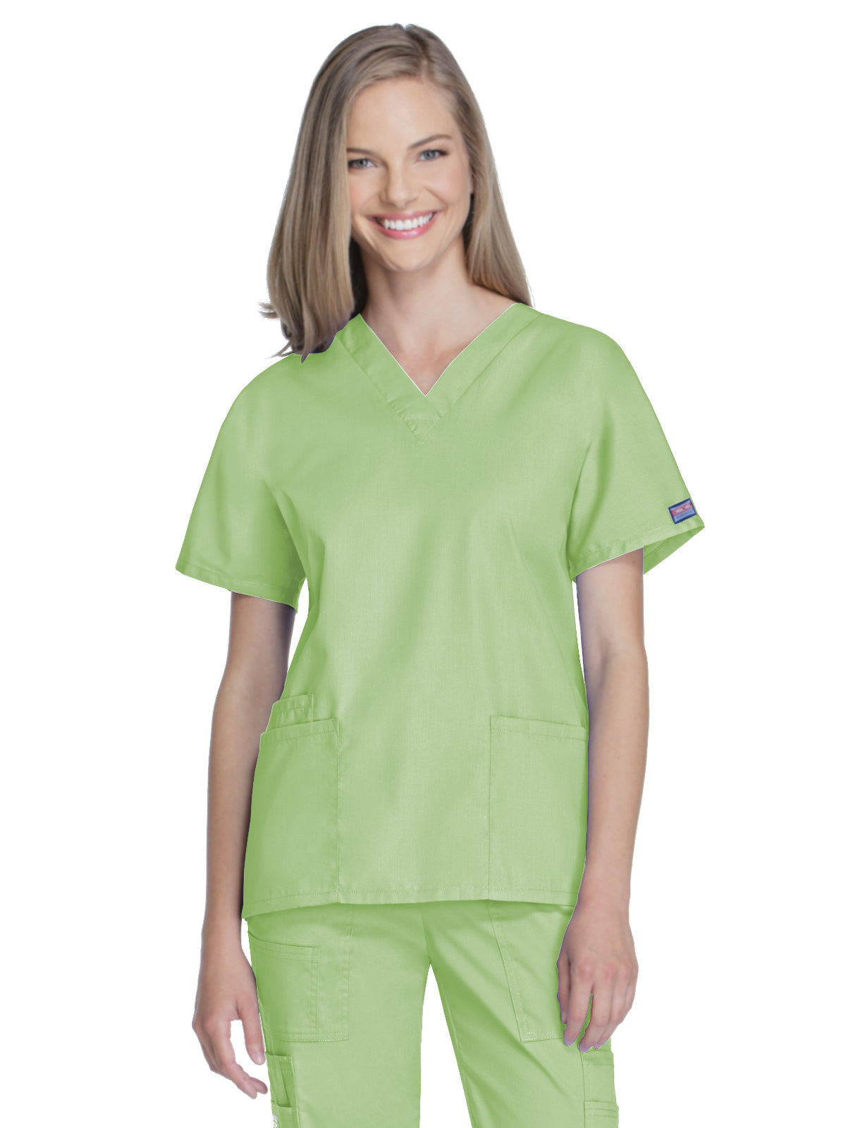 Women's 2-Pocket V-Neck Top - 4700 - Sage Green