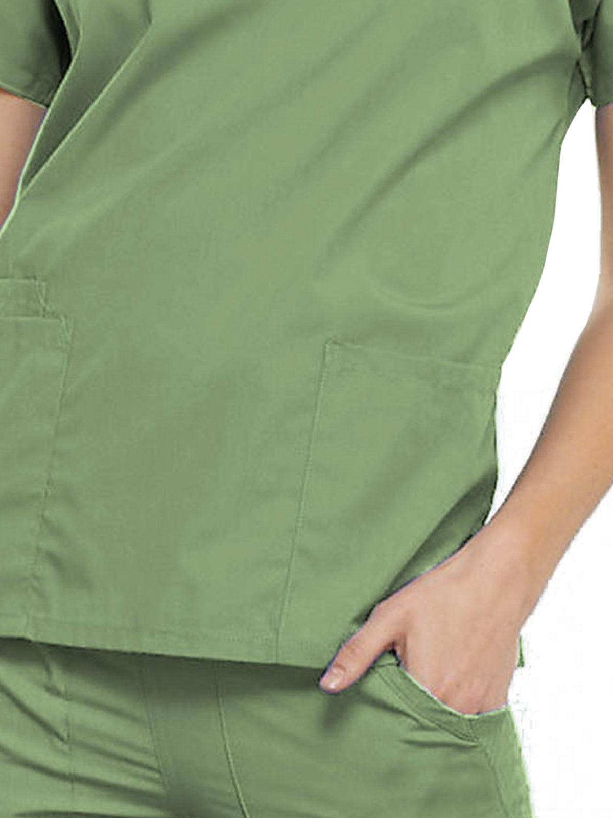 Women's 2-Pocket V-Neck Scrub Top - 4700 - Sage Green