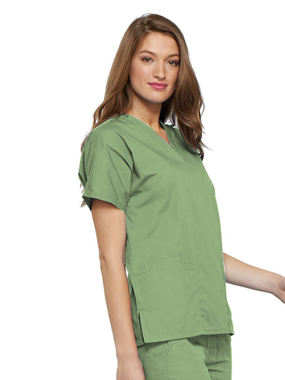 Women's 2-Pocket V-Neck Scrub Top - 4700 - Sage Green