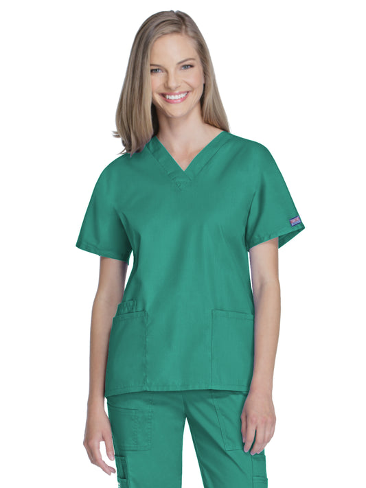 Women's 2-Pocket V-Neck Scrub Top - 4700 - Surgical Green