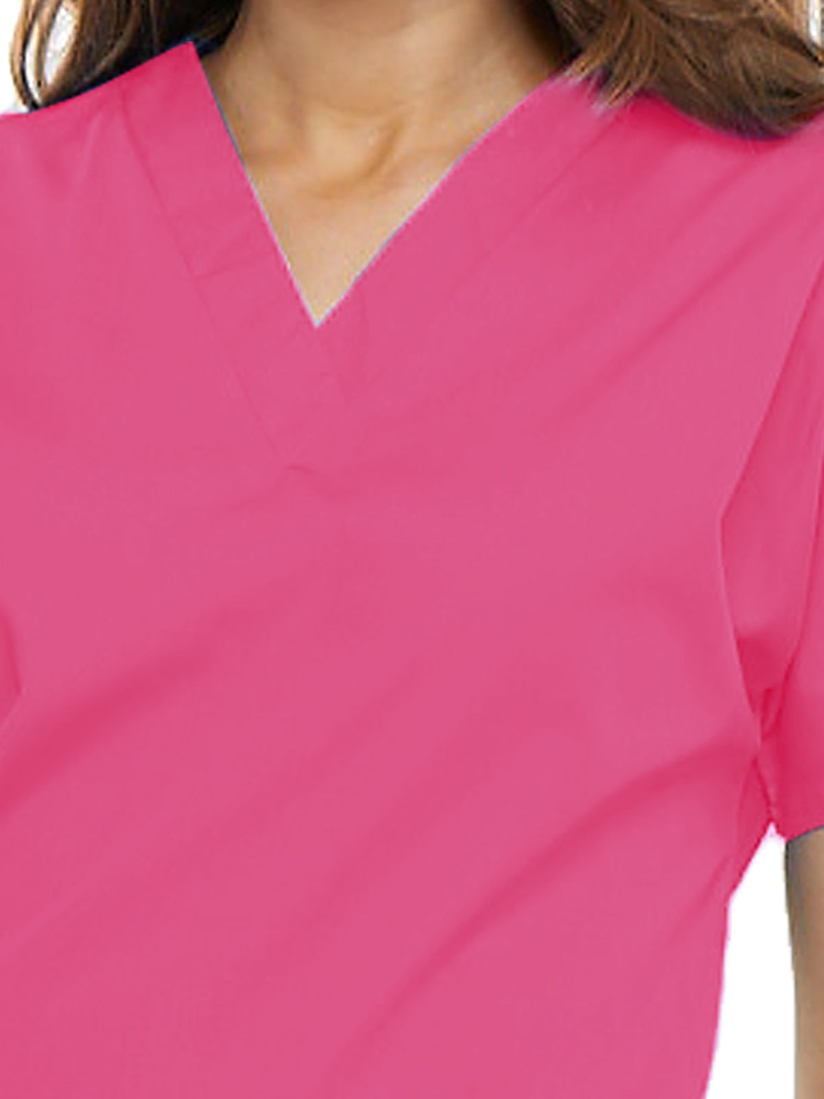 Women's 2-Pocket V-Neck Scrub Top - 4700 - Shocking Pink