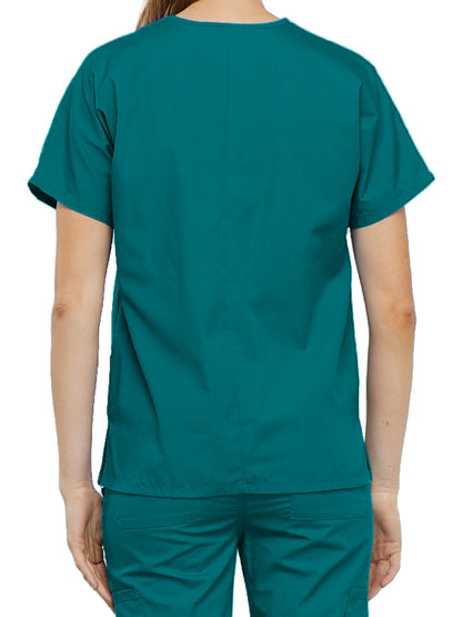 Women's 2-Pocket V-Neck Scrub Top - 4700 - Teal Blue