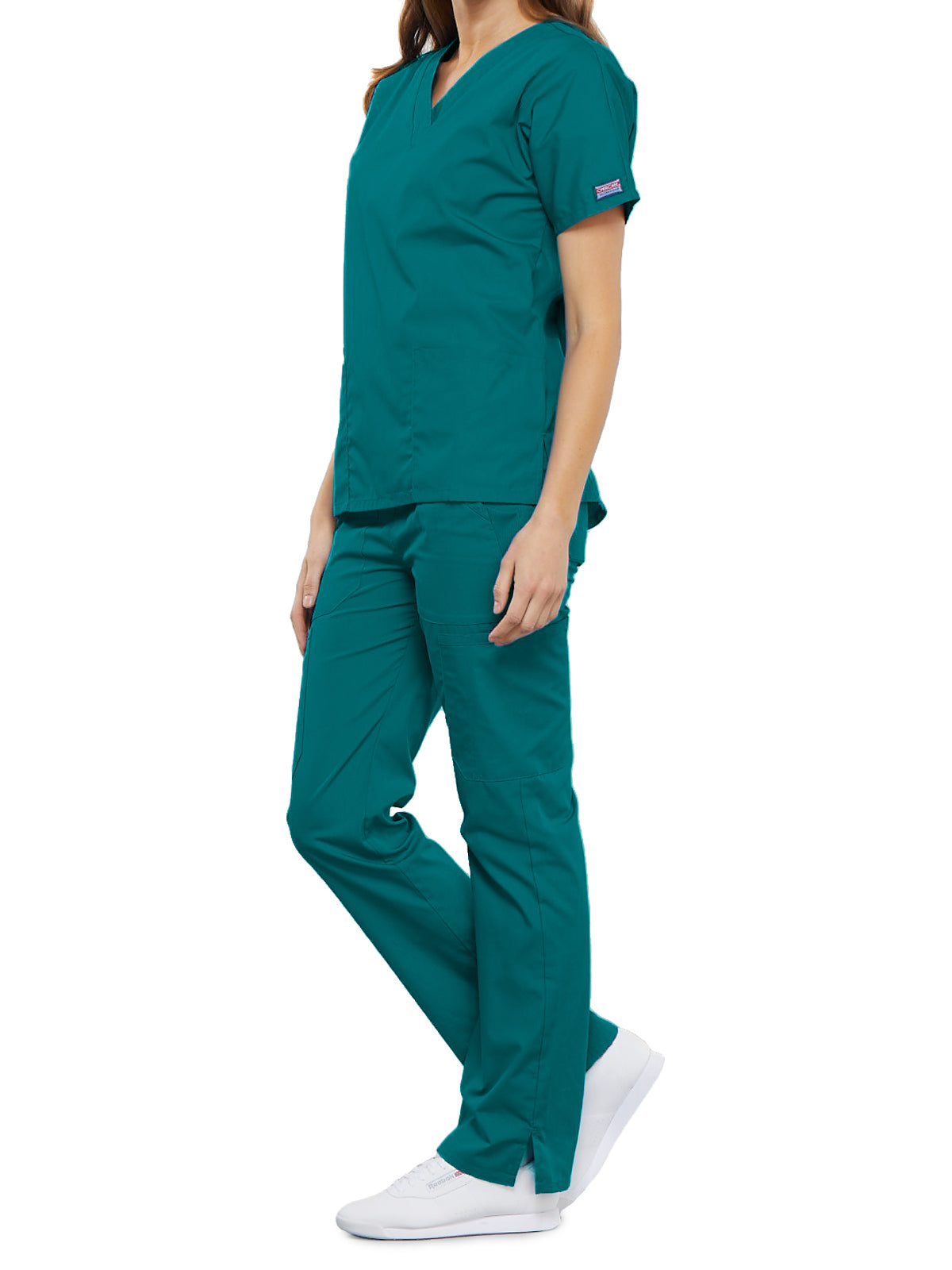 Women's 2-Pocket V-Neck Scrub Top - 4700 - Teal Blue