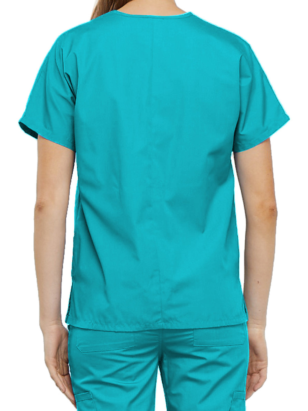 Women's 2-Pocket V-Neck Scrub Top - 4700 - Turquoise