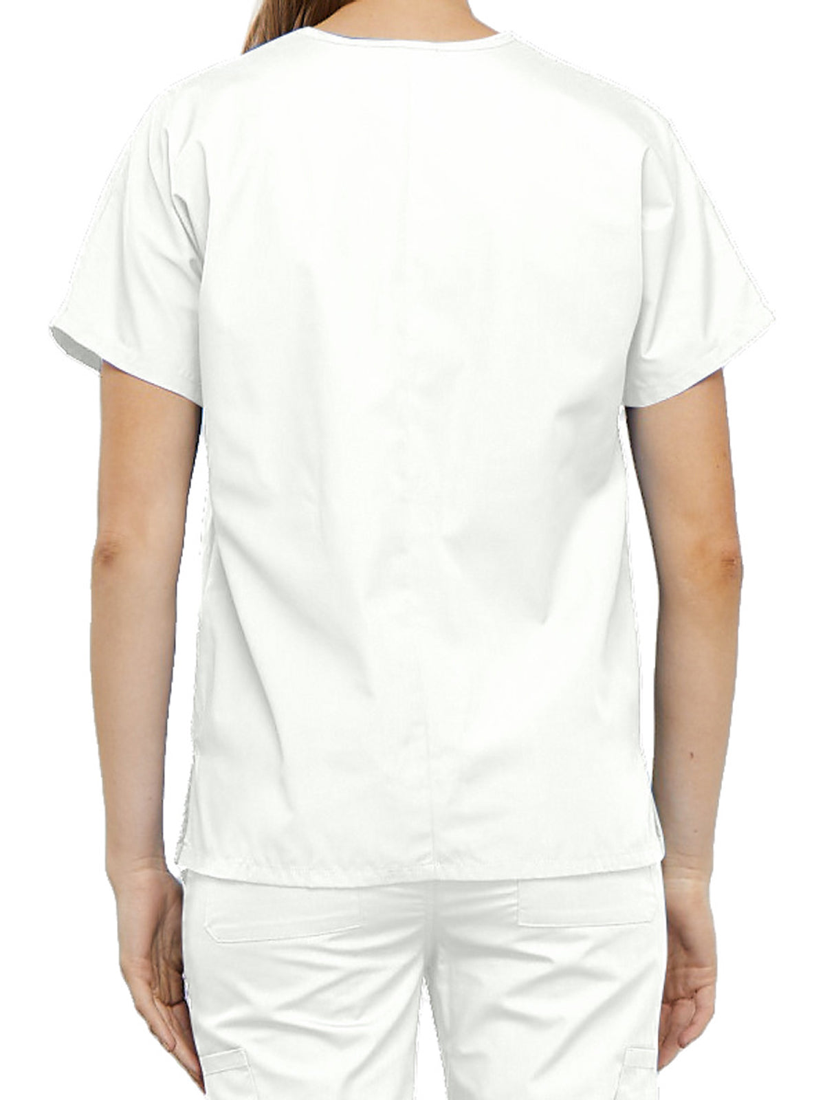 Women's 2-Pocket V-Neck Scrub Top - 4700 - White