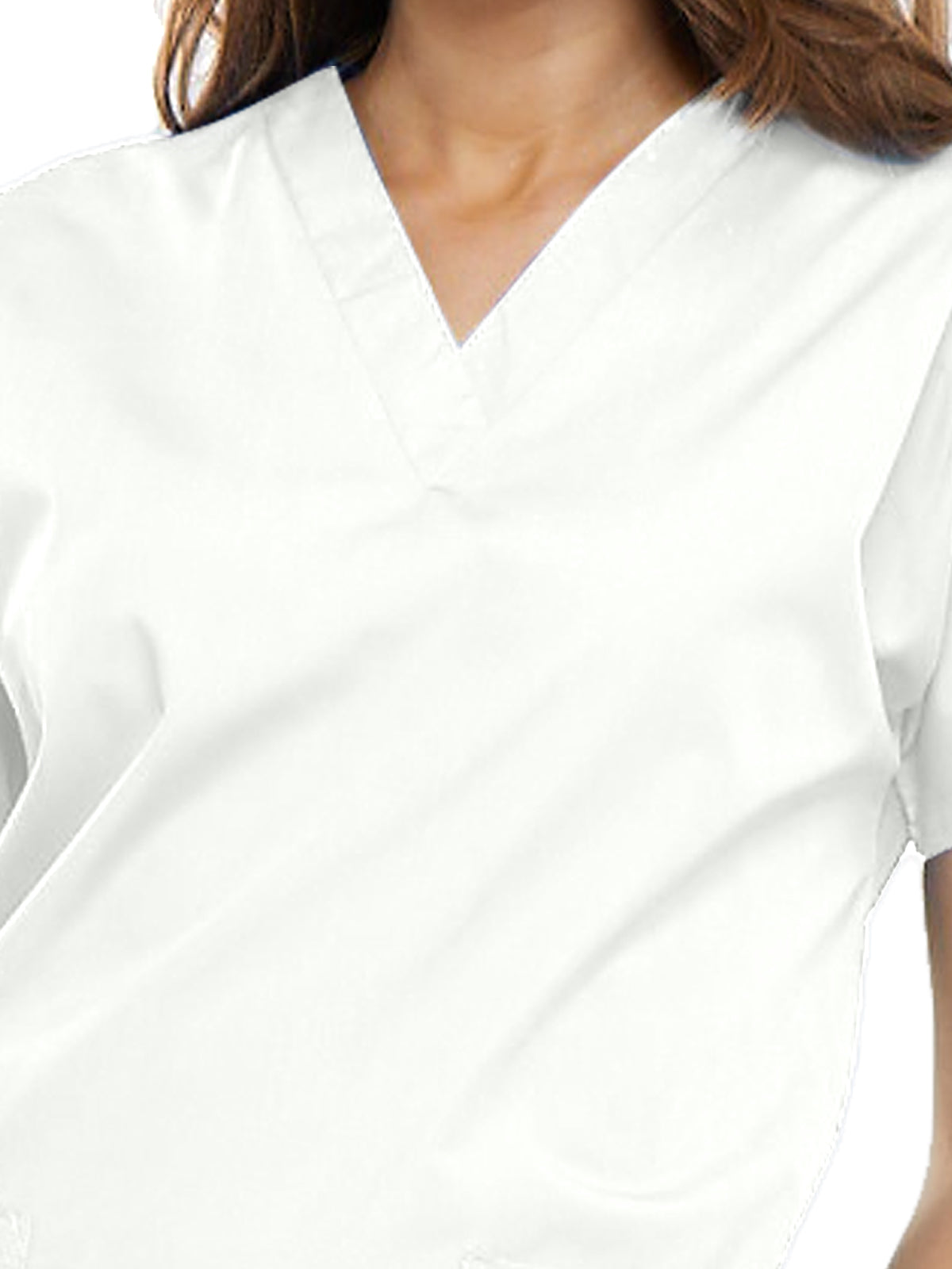 Women's 2-Pocket V-Neck Scrub Top - 4700 - White