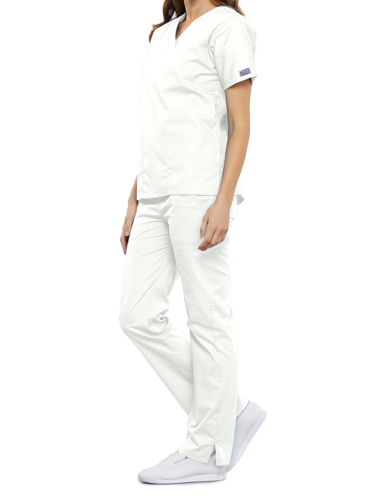 Women's 2-Pocket V-Neck Scrub Top - 4700 - White