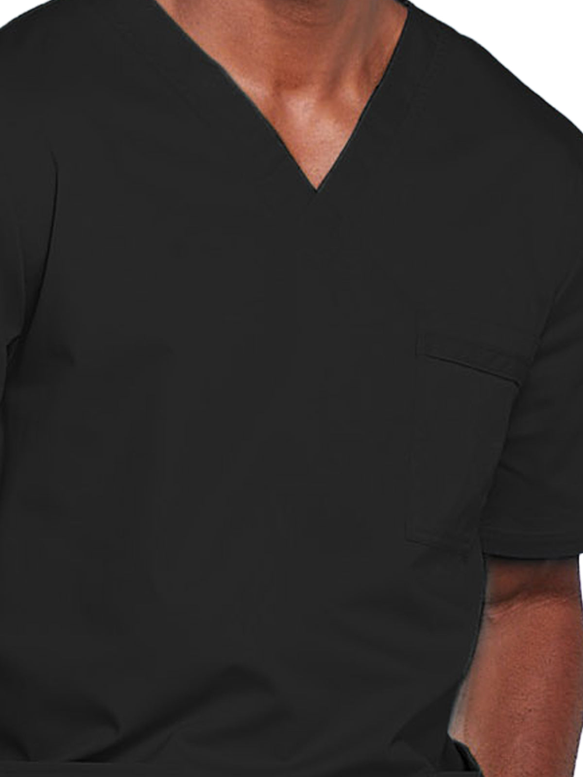 Unisex 2-Pocket V-Neck Scrub Top - 4725 - Black