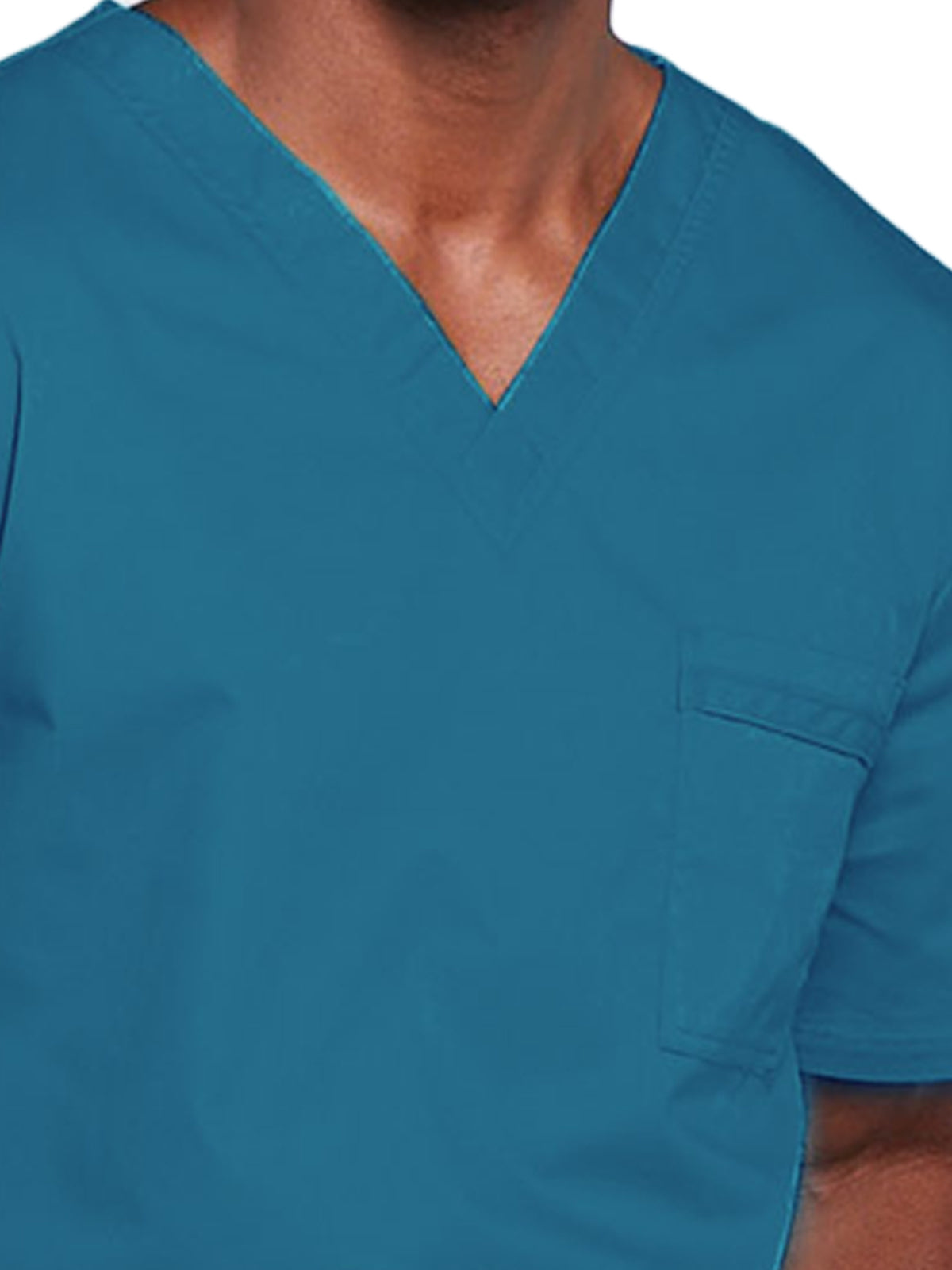 Unisex 2-Pocket V-Neck Scrub Top - 4725 - Caribbean Blue