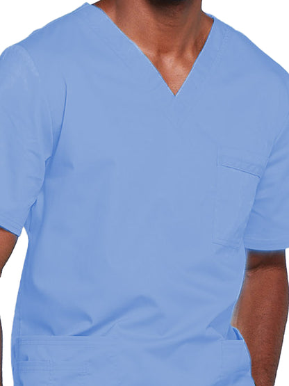 Unisex 2-Pocket V-Neck Scrub Top - 4725 - Ciel