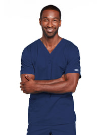 Unisex 2-Pocket V-Neck Top - 4725 - Navy