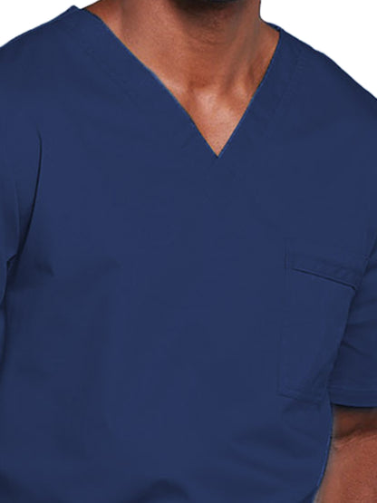 Unisex 2-Pocket V-Neck Scrub Top - 4725 - Navy