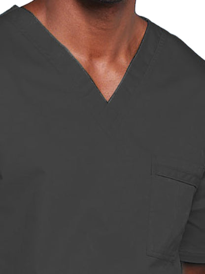 Unisex 2-Pocket V-Neck Scrub Top - 4725 - Pewter