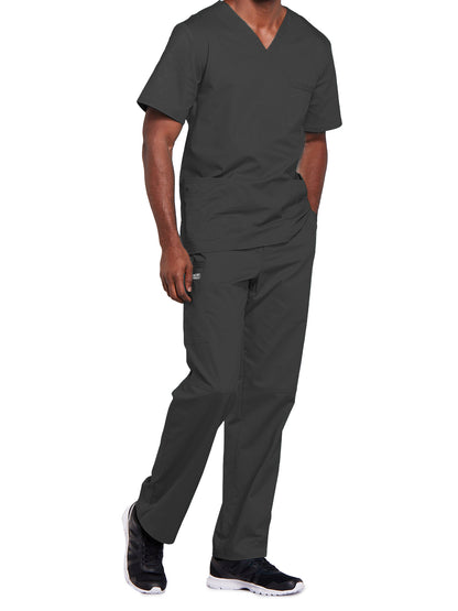 Unisex 2-Pocket V-Neck Scrub Top - 4725 - Pewter