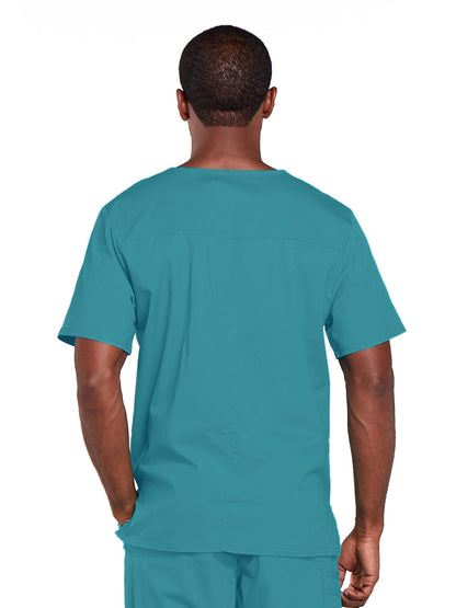 Unisex 2-Pocket V-Neck Scrub Top - 4725 - Teal Blue