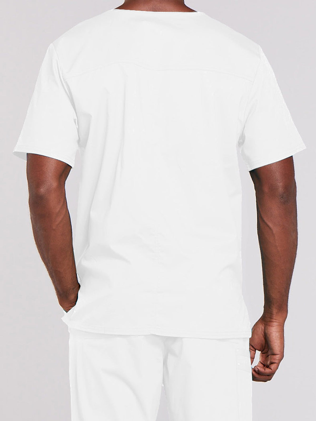 Unisex 2-Pocket V-Neck Scrub Top - 4725 - White