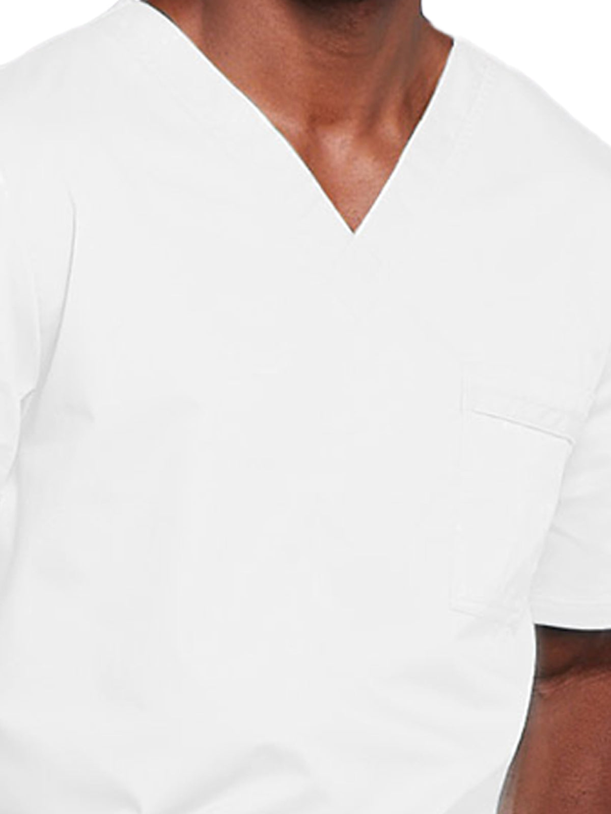 Unisex 2-Pocket V-Neck Scrub Top - 4725 - White