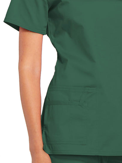 Women's 3-Pocket V-Neck Scrub Top - 4727 - Hunter