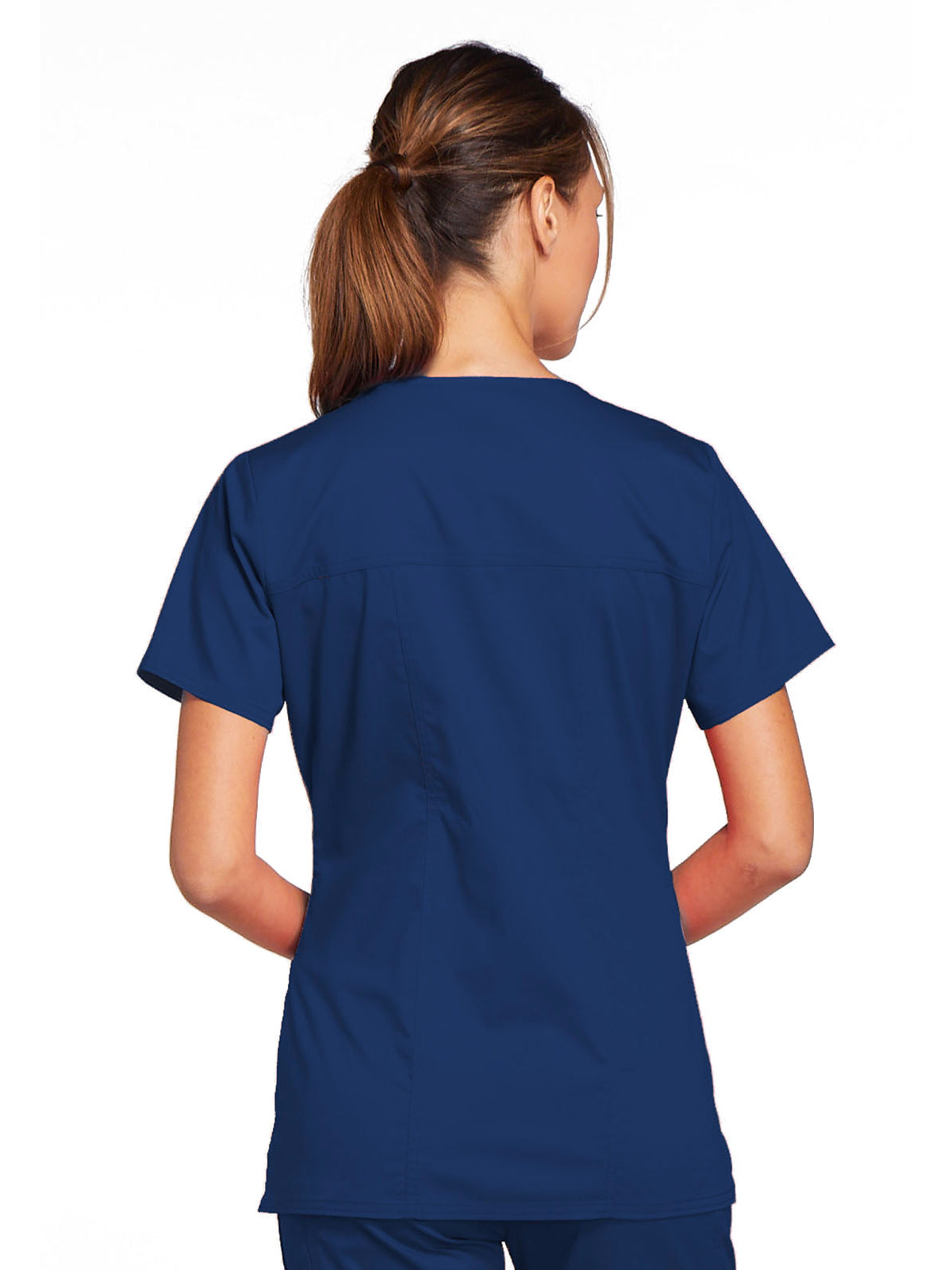 Women's 3-Pocket V-Neck Scrub Top - 4727 - Navy