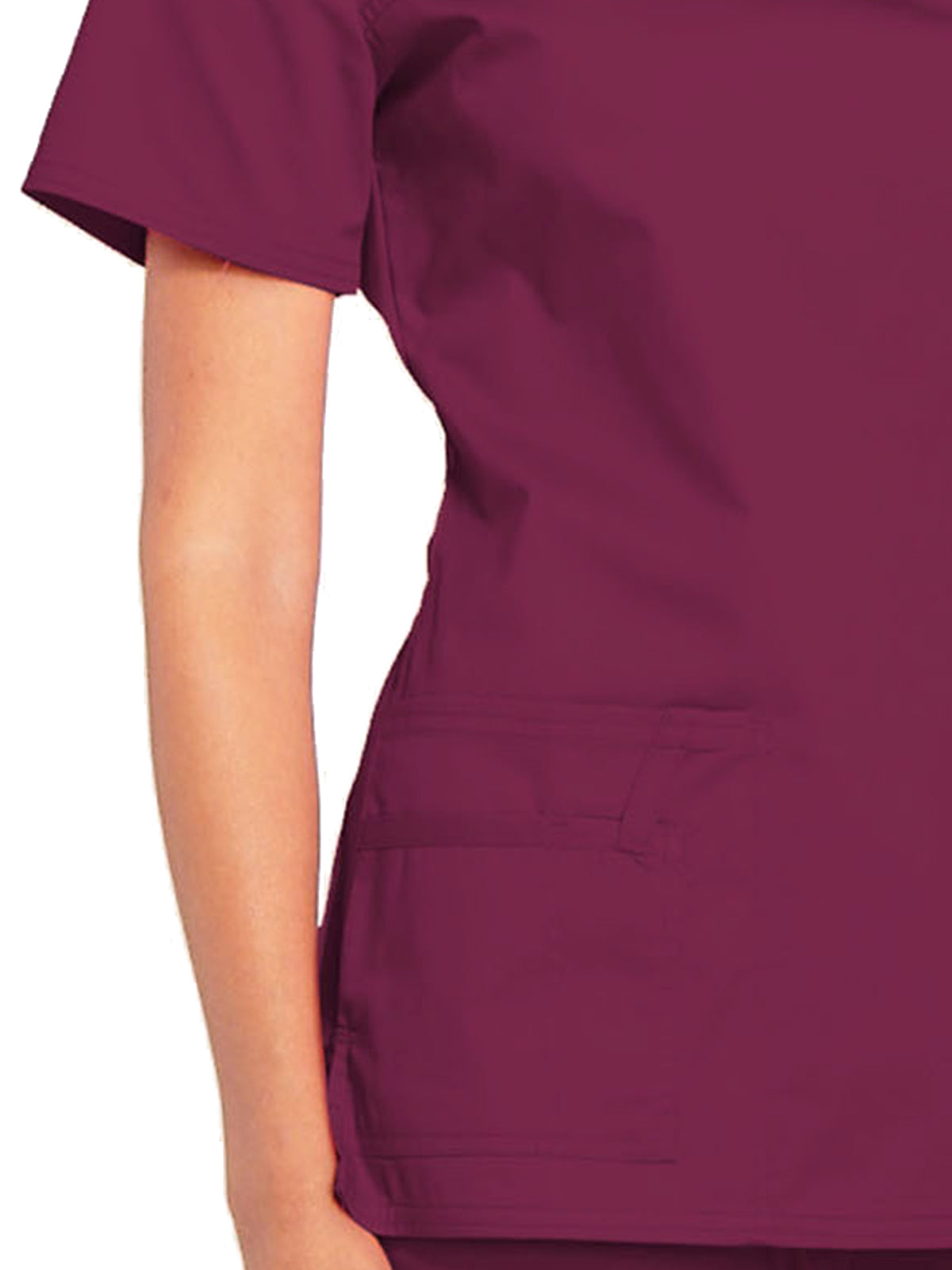 Women's 3-Pocket V-Neck Scrub Top - 4727 - Wine