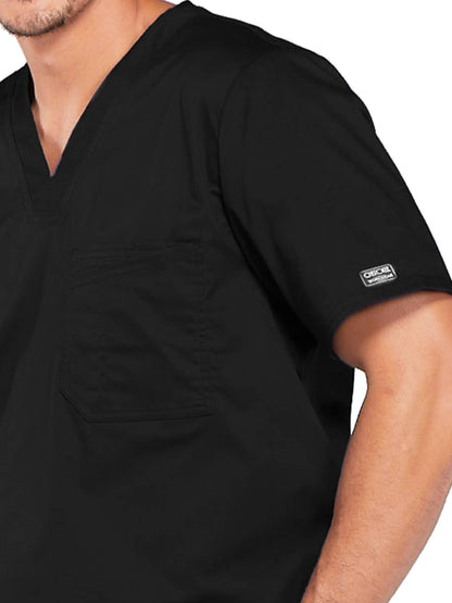 Men's Tuckable V-Neck Scrub Top - 4743 - Black