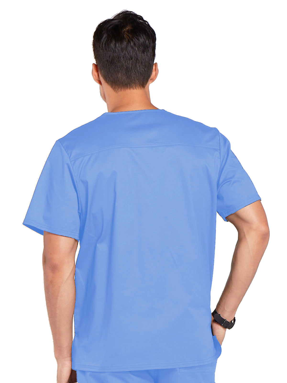 Men's Tuckable V-Neck Scrub Top - 4743 - Ciel