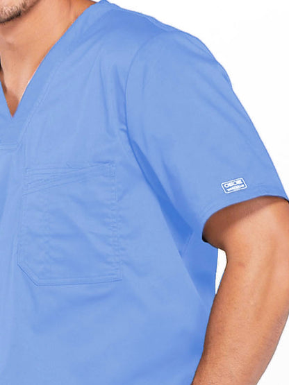 Men's Tuckable V-Neck Scrub Top - 4743 - Ciel