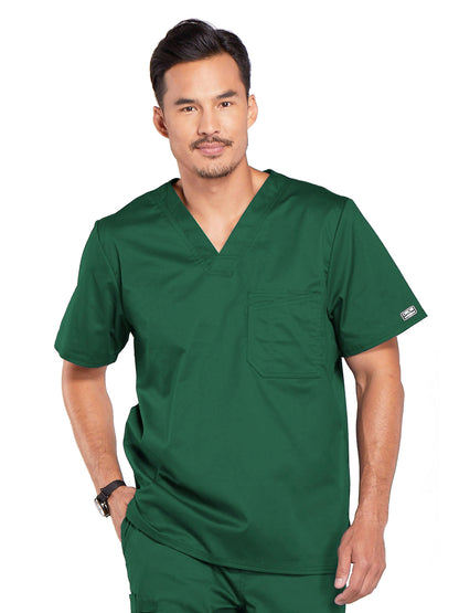 Men's Tuckable V-Neck Scrub Top - 4743 - Hunter