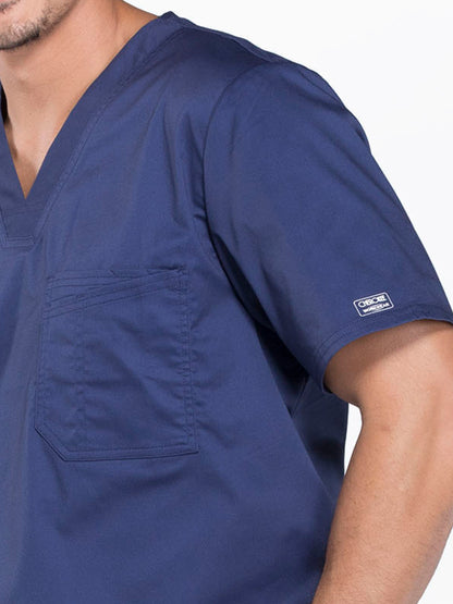 Men's Tuckable V-Neck Scrub Top - 4743 - Navy