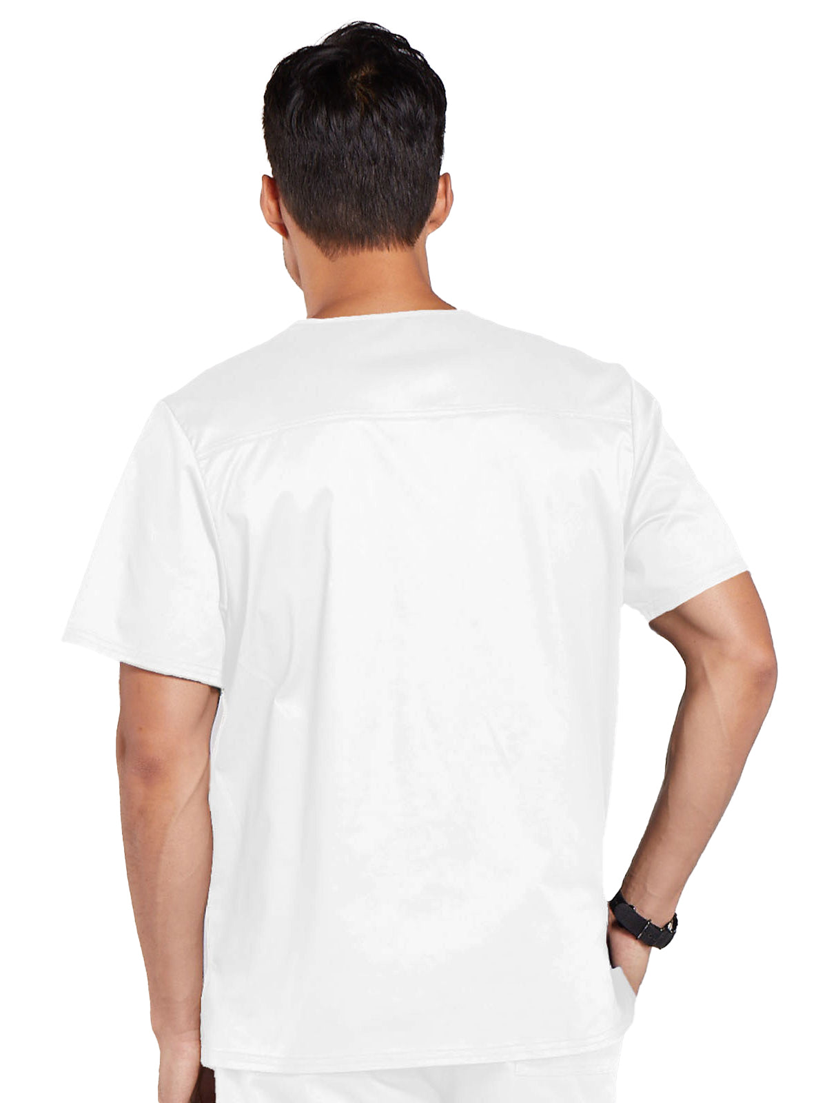 Men's Tuckable V-Neck Scrub Top - 4743 - White