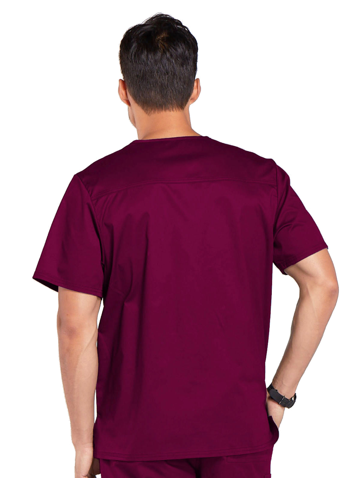 Men's Tuckable V-Neck Scrub Top - 4743 - Wine