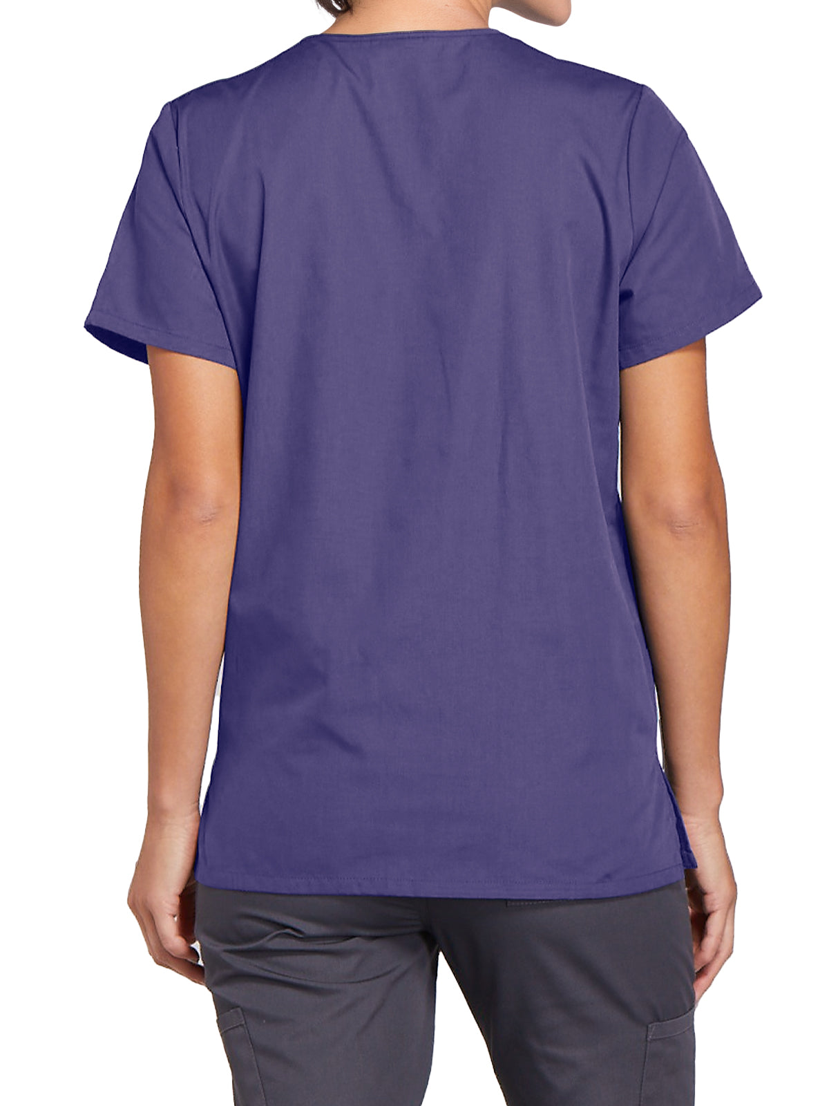 Women's Snap Front Scrub Top - 4770 - Grape