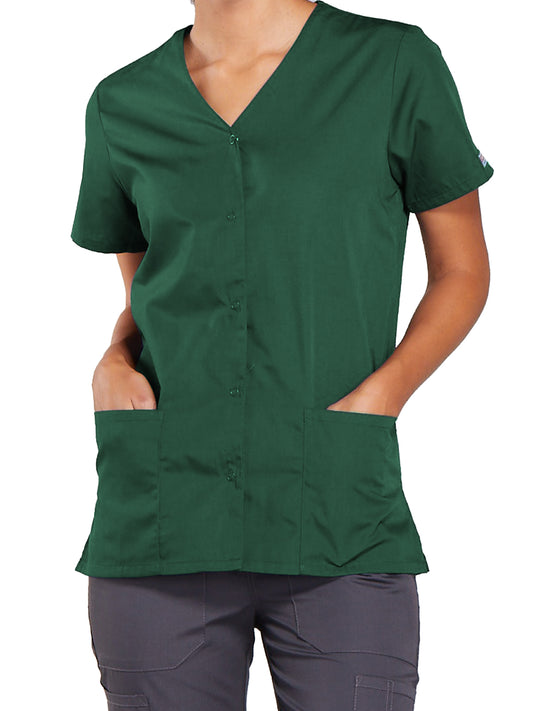 Women's Snap Front Scrub Top - 4770 - Hunter