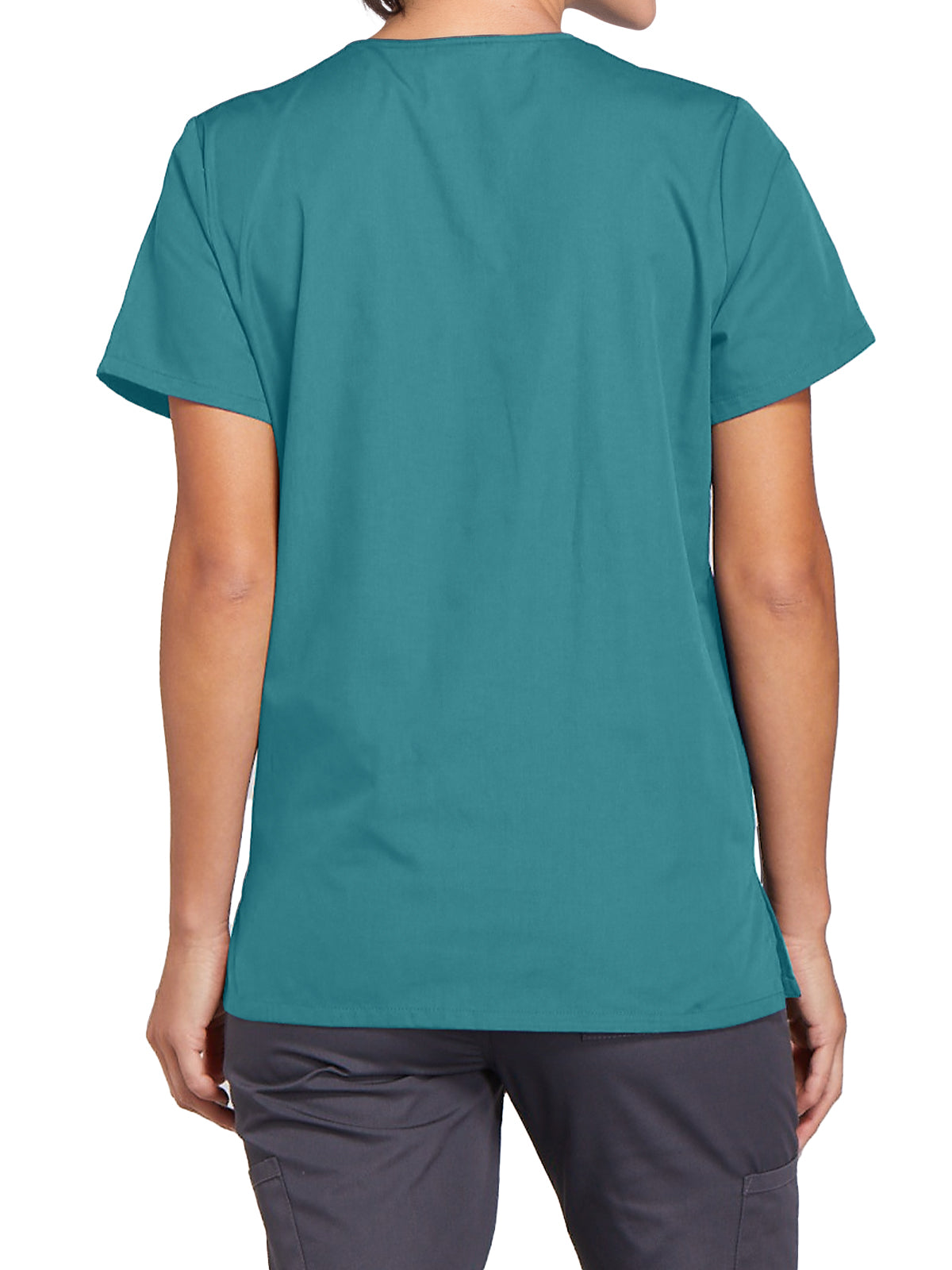 Women's Snap Front Scrub Top - 4770 - Teal Blue