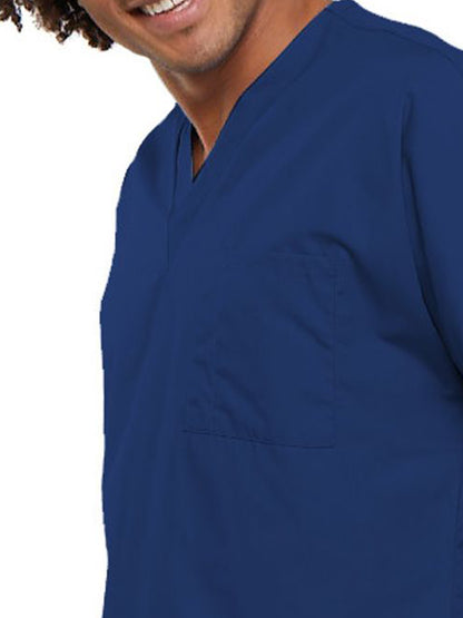 Unisex 1-Pocket V-Neck Scrub Top - 4777 - Galaxy Blue