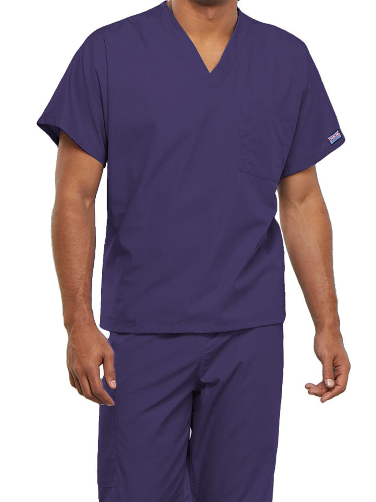 Unisex 1-Pocket V-Neck Scrub Top - 4777 - Grape