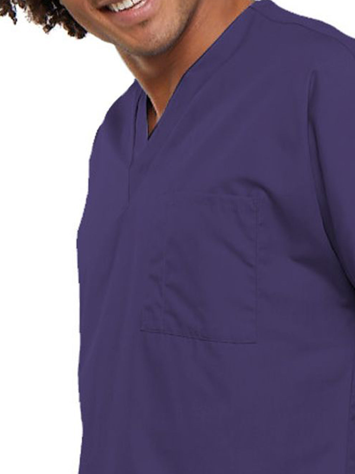 Unisex 1-Pocket V-Neck Scrub Top - 4777 - Grape