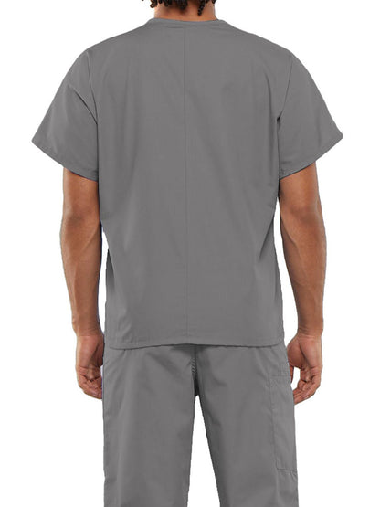 Unisex 1-Pocket V-Neck Scrub Top - 4777 - Grey